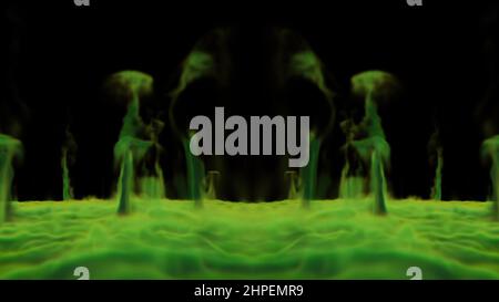 3d illustration - Abstract  mucus on black background Stock Photo