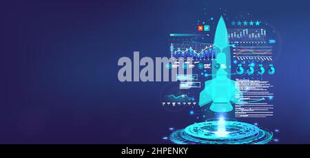Launch business and coaching, mentorship concept Stock Vector
