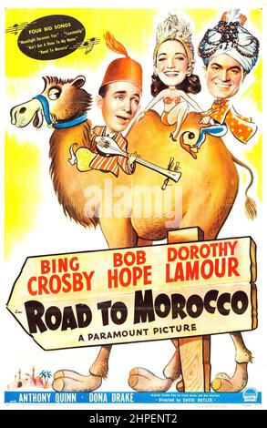 BOB HOPE, BING CROSBY and DOROTHY LAMOUR in ROAD TO MOROCCO (1942), directed by DAVID BUTLER. Credit: PARAMOUNT PICTURES / Album Stock Photo