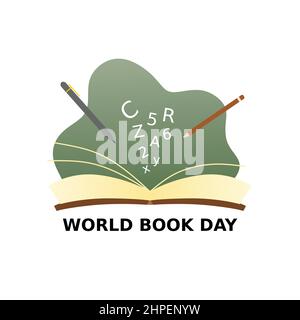 world book day vector illustration Stock Vector