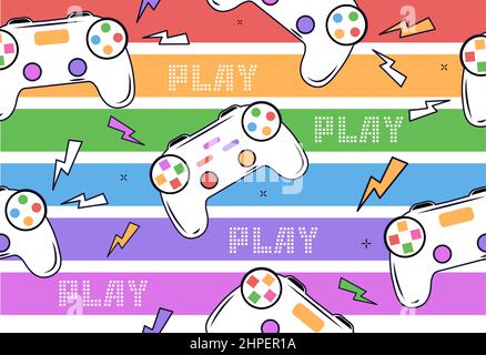 Joysticks seamless pattern Stock Vector
