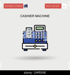 Cashier machine Simple vector icon. Stock Vector