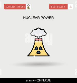 Nuclear power Simple vector icon. Stock Vector