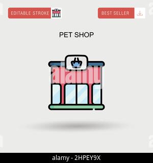 Pet shop Simple vector icon. Stock Vector