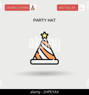 Party hat Simple vector icon. Stock Vector