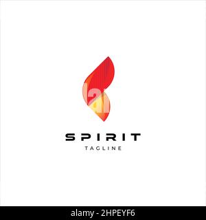 Abstract Flame Shape Logo Sign Symbol Icon Stock Vector