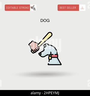 Dog Simple vector icon. Stock Vector