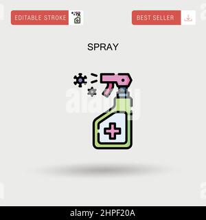 Spray Simple vector icon. Stock Vector