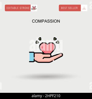 Compassion Simple vector icon. Stock Vector