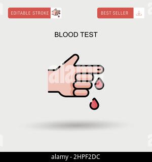 Blood test Simple vector icon. Stock Vector