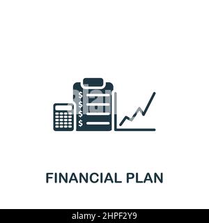 Business Plan icon set. Monochrome simple Business Plan icon collection ...