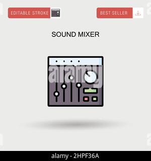 Sound mixer Simple vector icon. Stock Vector