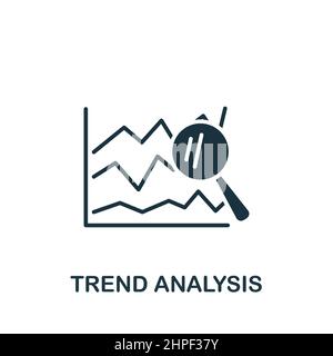 Trend Analysis icon. Monochrome simple icon for templates, web design ...