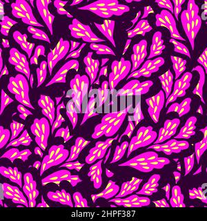 Elegance seamless pattern with plant organic psychedelic structures and elements. Stock Vector