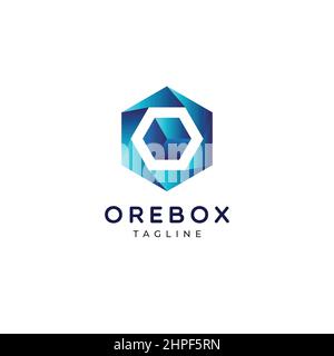 Abstract Blue Cube Logo Sign Symbol Icon Stock Vector
