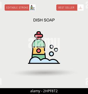 Dish soap Simple vector icon. Stock Vector