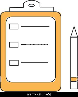 Stylish icon from thin lines filling out documents - Vector illustration Stock Vector