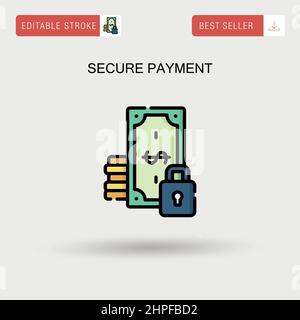 Secure payment Simple vector icon. Stock Vector