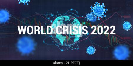 Economic crisis due to the pandemic. Coronavirus. Epidemic 2022 Stock Vector