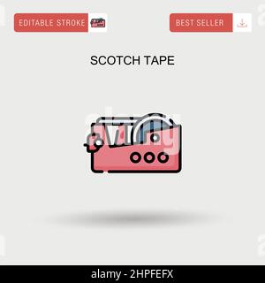 Scotch tape Simple vector icon. Stock Vector