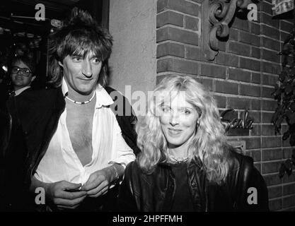 Rod Stewart and Alana Hamilton at La Scala Circa 1970's Credit: Ralph Dominguez/MediaPunch Stock Photo