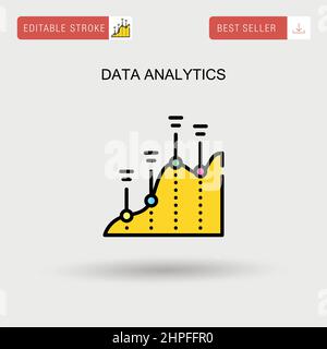 Data analytics Simple vector icon. Stock Vector