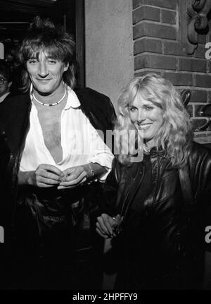 Rod Stewart and Alana Hamilton at La Scala Circa 1970's Credit: Ralph Dominguez/MediaPunch Stock Photo