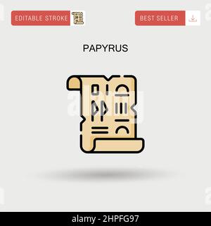 Papyrus Simple vector icon. Stock Vector