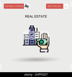 Real estate Simple vector icon. Stock Vector