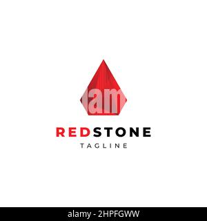 Abstract Red Geometric Shape Logo Sign Symbol Icon Stock Vector