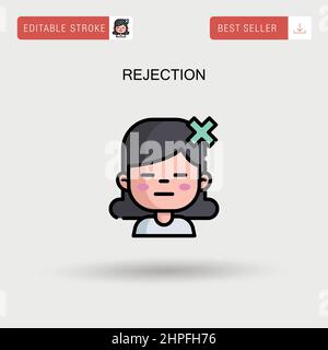 Rejection Simple vector icon. Stock Vector