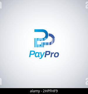 Letter Mark P Internet Payment Logo Sign Symbol Icon Stock Vector