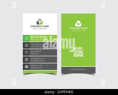 Corporate Business Card printable vector new Stock Vector
