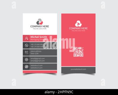 Corporate Business Card printable vector new Stock Vector
