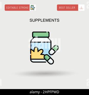 Supplements Simple vector icon. Stock Vector