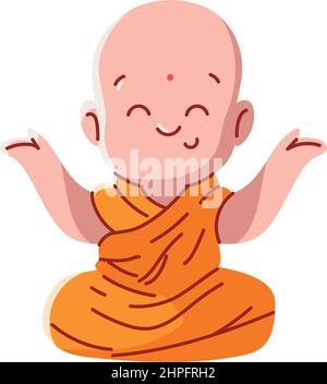 little monk character Stock Vector Image & Art - Alamy