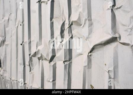 smashed gray metal abstract texture (steel fence) Stock Photo