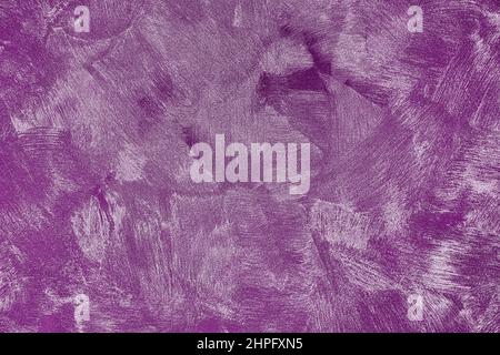 Texture of purple decorative plaster or concrete. Abstract grunge background for design. Stock Photo