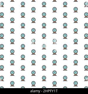 Vector low fuel, oil station pump pattern with various icons. Stock Vector