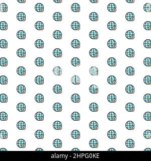 Vector world with drop pattern with various icons. Stock Vector