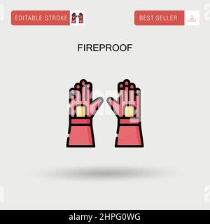 Fireproof Simple vector icon. Stock Vector