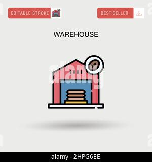 Warehouse Simple vector icon. Stock Vector