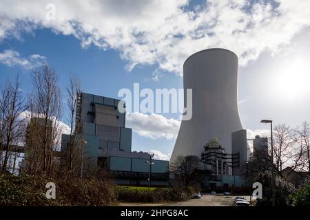 STEAG CHP plant Walsum, coal-fired power plant on the Rhine Stock Photo