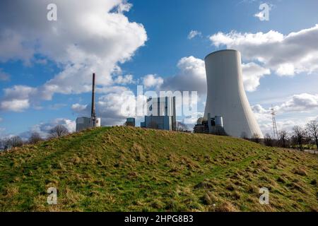 STEAG CHP plant Walsum, coal-fired power plant on the Rhine Stock Photo