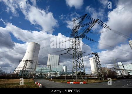 STEAG CHP plant Walsum, coal-fired power plant on the Rhine Stock Photo