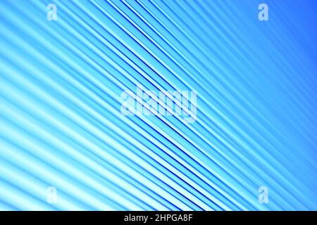 Blue bright stripes of polycarbonate in the light Stock Photo