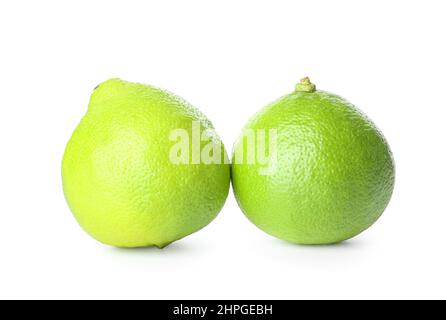 Fresh bergamot fruits isolated on white background Stock Photo