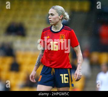 NORWICH, United Kingdom, FEBRUARY 20: Maria Pilar Leon (Andrea Pereira) (Barcelona)of Spain during Arnold Clark Cup between England Women and Spain at Stock Photo