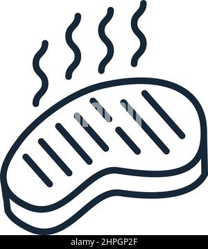 rib beef line icon vector illustration Stock Vector Image & Art - Alamy