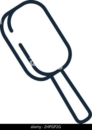 Stylish thin line ice cream icon isolated on white background - Vector ...